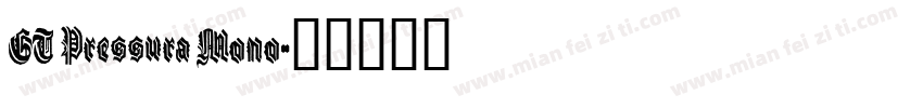 GT Pressura Mono字体转换